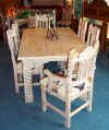 Great Southwest Dining Set shown with sandblasted finish (upgrade)
