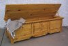 Southwest "Mission" Blanket Chest Open