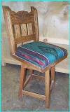 Santa Ana Swivel Oak Barstool