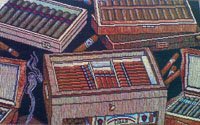 Vinta, Cigar Themed Upholstery Fabric