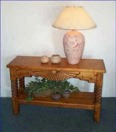 Southwest Aurora Sofa Table With Rope