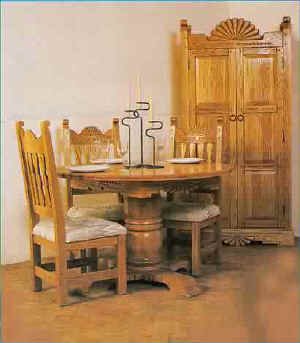 Aurora Round Dining Set Oak