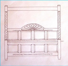 Canopy Bed Drawing