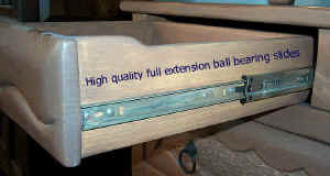 Full Extension Bal Bearing Slides On Drawers
