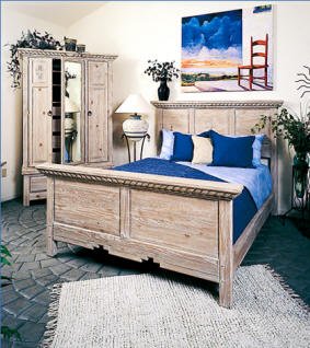 Mission Bedroom Set, Adobe Stain With Cream Rub