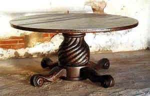 Old Russian Round Table From Old World Series