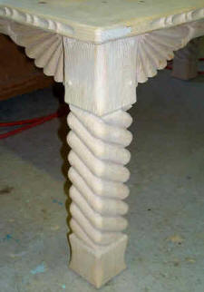 Rope Carving On Table Leg