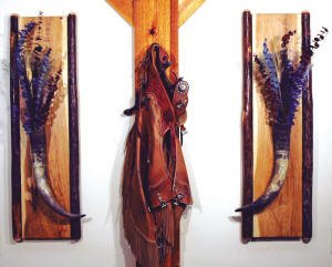 Hickory Horn Wall Sconces, Pair