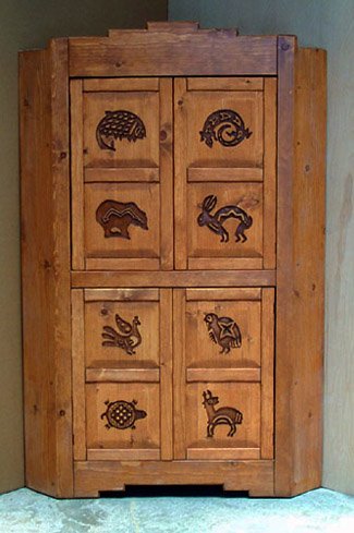 Mimbres Corner Cabinet