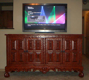 Old World Buffet-Cabinet Plasma TV Stand