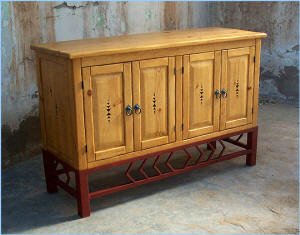 Southwest Taos Buffet On Metal Stand