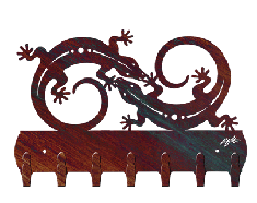 Desert Friends,  Lizards 12 Inch Key Holder Rack