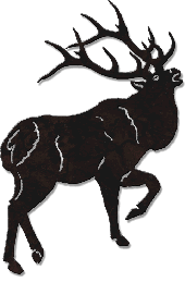 Lone Bugler, Elk 41" Copper Patina