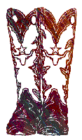 Dodge City, Old West Boots Iron Wall Hanging