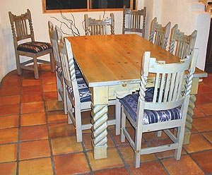 Great Southwest Dining Set, Table with corbels