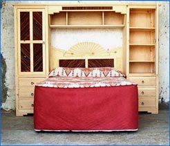Salt Cedar Twig Inserts On Wall Bedroom Unit