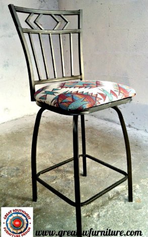 Navajo Metal Bar/Counter Stool