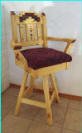 Anasazi Bar Stool With Swivel In Natural Stain