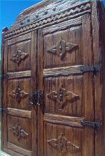 Weathered Wood Finish Detail And Hardware, Top Part