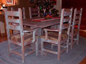 Corrales Dining Set, All Arm Chairs With Rustic-Antique Finish