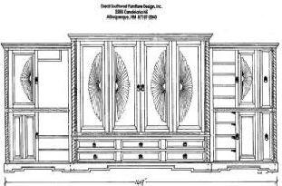 Great Southwest Custom Entertainment Center Drawing