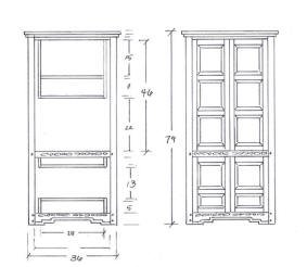 Mimbres "Las Cruces" Computer Armoire