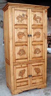 Mimbres Computer Armoire "Las Cruces" Closed View