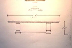Mission Two Pedestal Dining Table