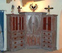 Southwest Custom Corner Entertainment Center "Mission"