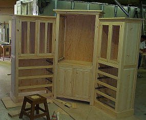 Mission Corner Bedroom Entertainment Center Unfinished
