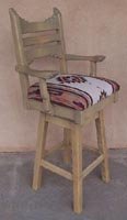 Picos barstool with arm rest and swivel base