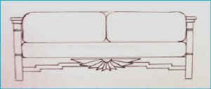 Pueblo Deco Sofa Drawing