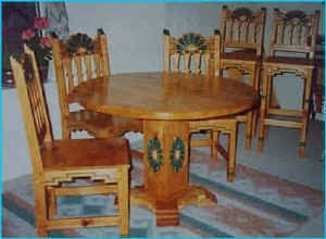Santa Ana Round Dining Set With Barstools