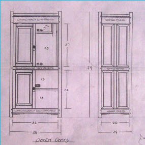 Drawing Custom Southwest TV Cabinet