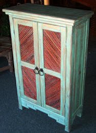 Taos Pie Safe With Salt Cedar Twig Inserts In Door Panels 1