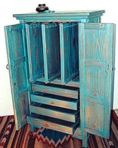 Zuni Jewelry Cabinet Open