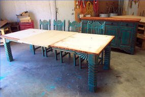 Southwest Dining Set Unfinished Extensions
