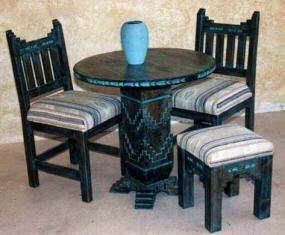 Laguna Accent Tables With New Mexico Chairs & Stool