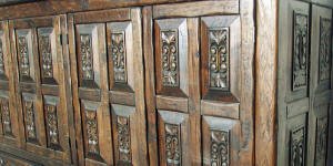 Old World Carving Detail In Panels #1