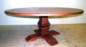 Old World Round Dining-Casual Table, 60" Wide