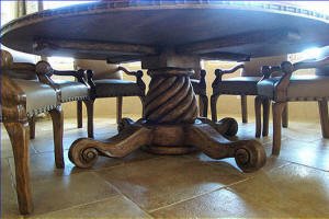 Old World Table Base Detail