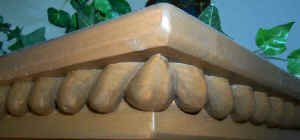 Rope carving on cabinet edge