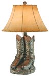 30.5" Western Boots Table Lamp