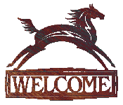 Spirit Horse, Southwest Welcome Sign