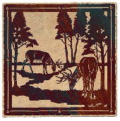Framed Whitetail Iron Wall Hanging