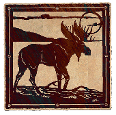 Framed Moose Metal Wall Hanging