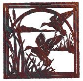 Framed Mallards Iron Wall Hanging