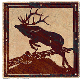 Framed Elk Metal Wall Hanging