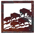 Western Decor, WA-704SC Framed Buffalo Wall Hanging