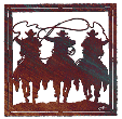 Western Decor, WA-706SC Framed Three Riders Wall Hanging
